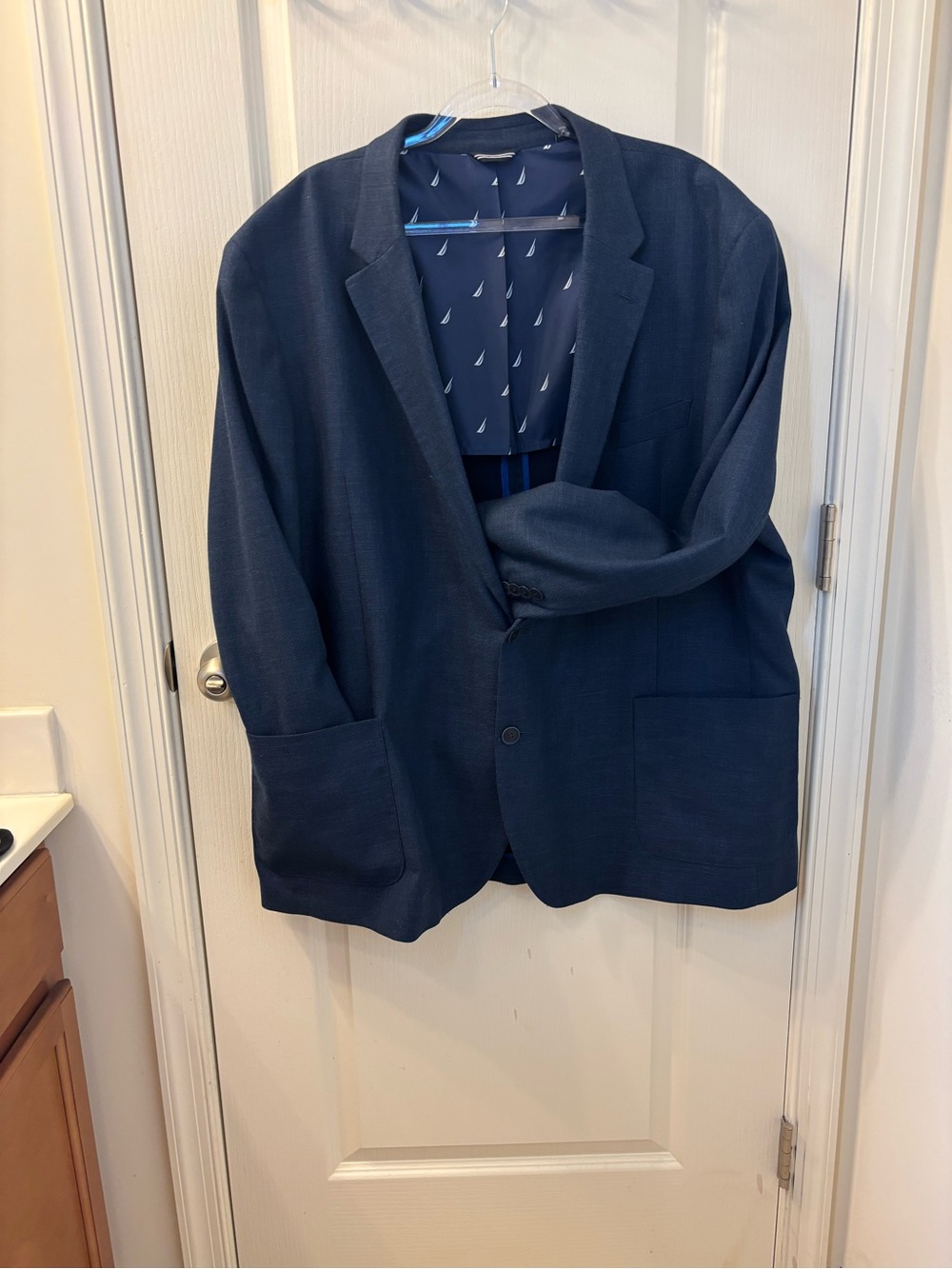 Nautica Men's Blue Blazer Sports Coat Size 52 R XXL Suit Jacket modern fit